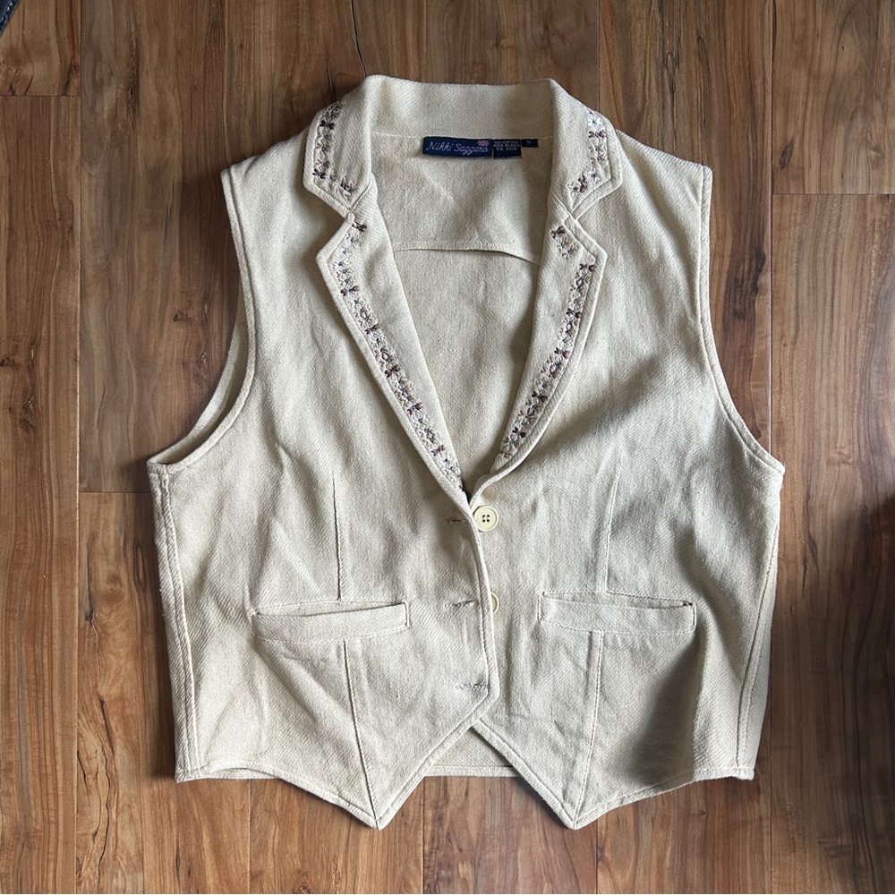 Cotton embroidered vest